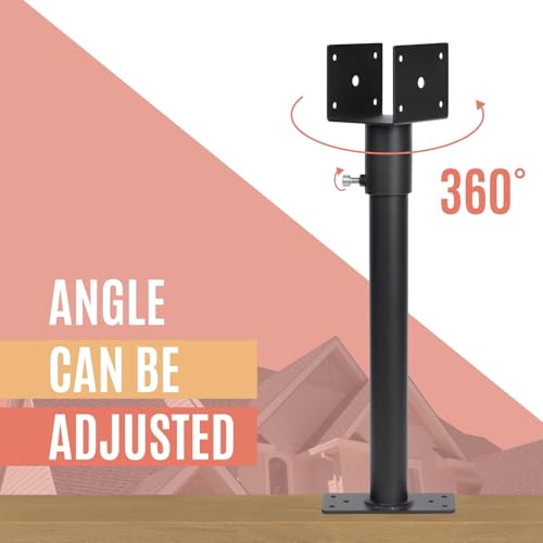 4Pcs 3.6" Saddle Roof Riser Heavy Duty Pergola Bracket, 16-1/2" High - color: Set 4, size: Large