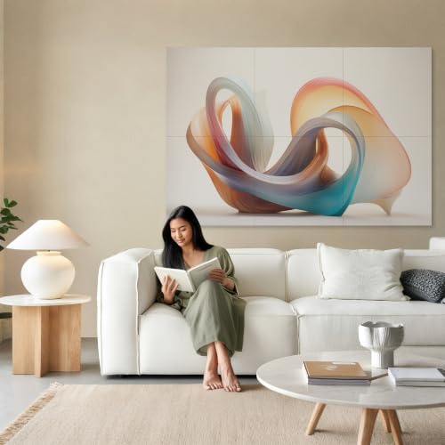 Soon Global Acoustic Wall Panels, Art Acoustic Panels, Fluid - color: Fluid, size: 72 X 48 Inches