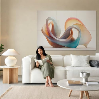 Soon Global Acoustic Wall Panels, Art Acoustic Panels, Fluid - color: Fluid, size: 72 X 48 Inches