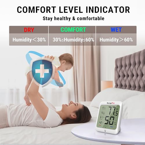 TempPro TempAir Digital Hygrometer Indoor Thermometer for Home