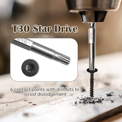 50Pcs 3 Inch Black Structural Wood Screws - color: Black, size: #14×3"