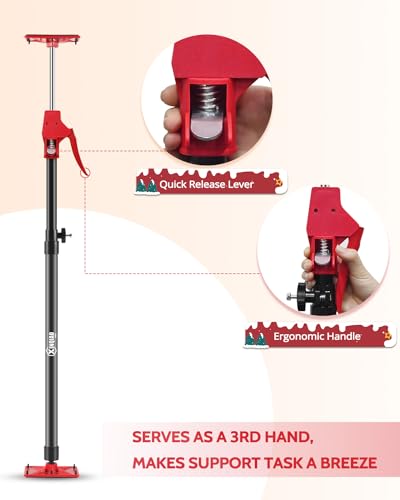 XINQIAO Cabinet Jacks for Installing Cabinets, Light Duty Third Hand Tools Adjustable Support Pole from 45 in to 113.6 in, 4 PCS - size: 45"-113.6" 4Pcs