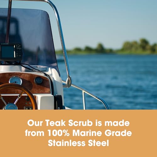Furniture Clinic Teak Scrub, 100% Stainless Steel Scrubber to Refinish Wood