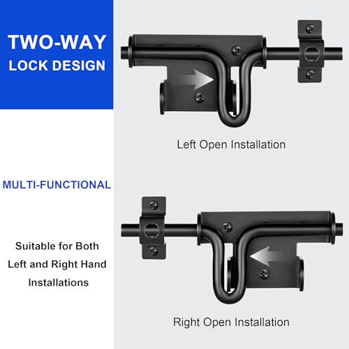 Slide Bolt Gate Latch, 2 Pack Heavy Duty Slide Latches - size: 2 Pack