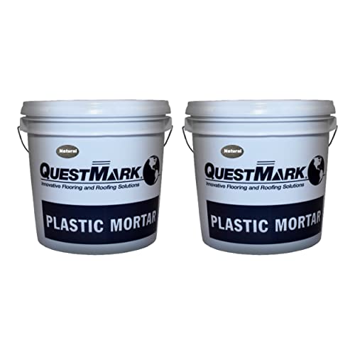 QuestMark 2105 Standard Epoxy Concrete Floor Patch and Resurfacer - Case (2 x 2 Gallon Unit), Natural - Fill and Repair Cracks, Holes, Pits and Spalling - color: Natural, size: 2 Gallon (Case of 2)