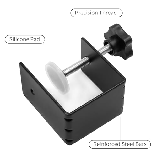 2Pcs Universal Drawer Clips - Front Installation C-clamp Cabinet Mounting Clamps with Soft Silicone Pad