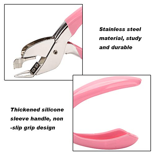 Staple Remover Tool for Office Heavy Hand Staple Pin Pull Easy to Remove(Pink) - color: Pink
