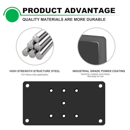 4pcs 3.5x6.5 Post Bracket for 4x4 Wood Post Anchor Base Black - size: I-6.5x3.5