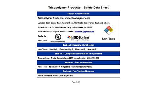 Lumber-Seal Non-Toxic Waterproof Clear Wood Sealant, 1 Gallon | Subfloors, Framing, Fence, Siding & Outdoor Structures | Zero VOC, No Odor | Flood-Grade Rated | Dries Clear, Made in USA