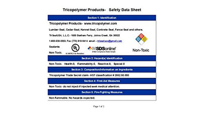 Lumber-Seal Non-Toxic Waterproof Clear Wood Sealant, 1 Gallon | Subfloors, Framing, Fence, Siding & Outdoor Structures | Zero VOC, No Odor | Flood-Grade Rated | Dries Clear, Made in USA