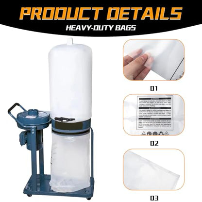 70002 Clear Plastic Dust Collection Bags, 20-Inch x 43-Inch, 5 PCS - style: 5PCS