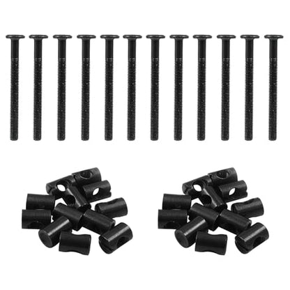 Biaungdo M6 x 65mm Hex Drive Furniture Barrel Screws, Black, 12 Pcs - color: Black, size: M6x65mm