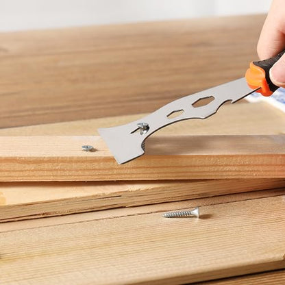 Bates- Paint Scraper, 16 in 1 Painters Tool, Paint Scrapers for Wood, Painters Tool, Painters Knife, Paint Scraper for Painting, Putty Knife, Putty Scraper, Hammer End, Screw Bits Inside