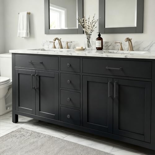 10 Pack 5 Inch(128mm) Matte Black Cabinet Pulls, Kitchen Hardware - color: Matte Black, size: 5" Hole Center