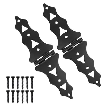 Gate Hardware Kit, Strap Hinges & Gate Latch, 2 Pack - style: Wood Gate S