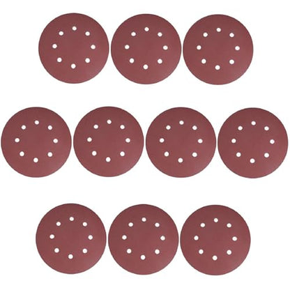 Utoolmart 10Pcs Sanding Discs, 7 Inch 8 Hole Hook & Loop Sanding Disc, 150Grit Flocking Sandpaper, for Random Orbit Sander - size: 150 Grit