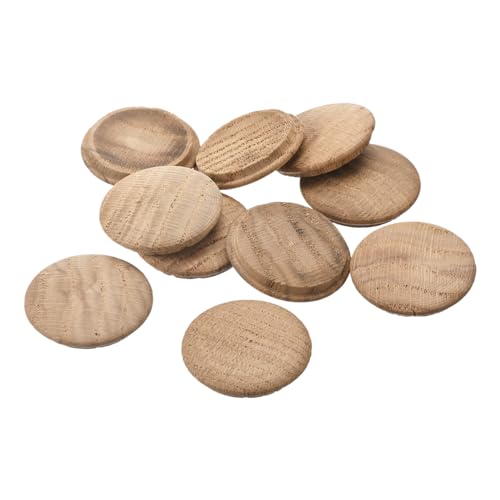 uxcell Wood Plugs, 30Pcs 40 x 35 mm - Red Oak Wood Button Top Plugs, Screw Hole Covers, Decorative Wooden Cover for Stair Chair Craft Furniture Woodworking - size: 40x35mm
