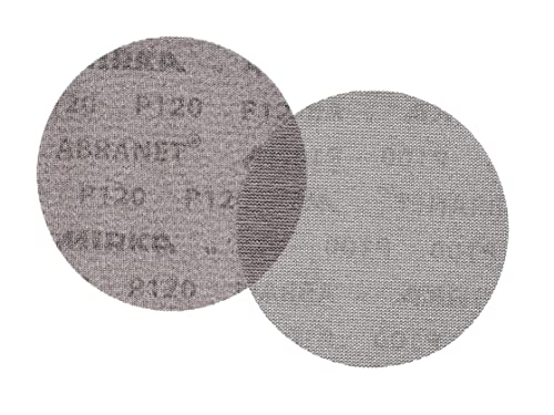 Mirka Abranet 6 Inch 120 Grit Mesh Sanding Discs, Hook and Loop, 10 Pack - size: 120