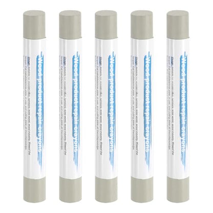 HARFINGTON 5pcs Wood Filler Sticks Wooden Wax Touch Up Furniture Repair Crayons for Scratch Hole Wood, Heavy Linen - color: Heavy Linen