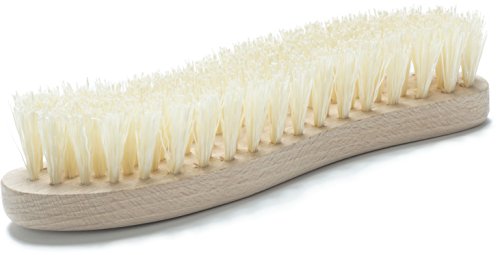 Konex Heavy Duty Scrub Brush - Old-Fashioned Wooden Design, Curved for Bathtubs, Wall and Floor Tiles - S-Shaped for Grime and Mildew Removal - size: 1 Count (Pack of 1)