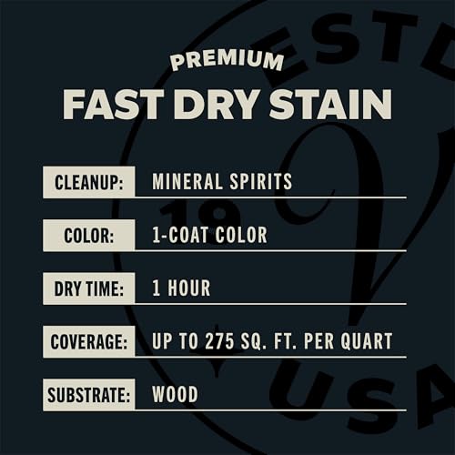 Varathane Premium Fast Dry Dark Walnut Wood Stain - color: Dark Walnut, size: 1 Quart (Pack of 1)