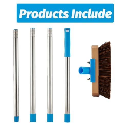 YONILL Floor Scrub Brush with Long Handle for Deck, Patio,Garden, Sidewalk