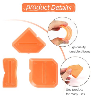 Caulk Tool Caulking Tool Kit, 3 Pcs silicone Grout Finishing Applicator Set