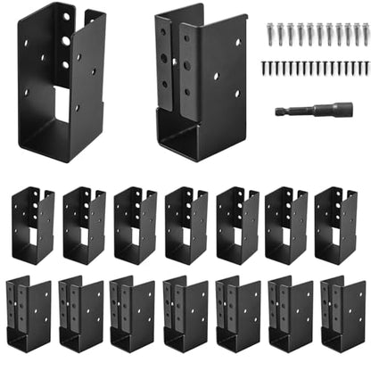 16 Pcs of 2"x4" Concealed Joist Hangers for Outdoor - size: 2“x 4"