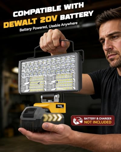 LED Work Light Compatible with DeWALT 20V Battery, 148W 14800LM,Tool Only - color: 148W