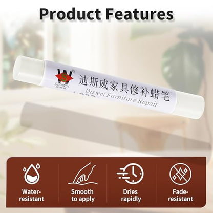 Wood Filler Sticks, Cream White, Scratch Repair Crayons - color: Cream White