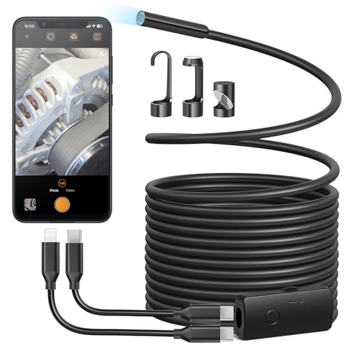 Anykit Endoscope Camera with Light, 1920P HD Borescope - size: 16.5FT