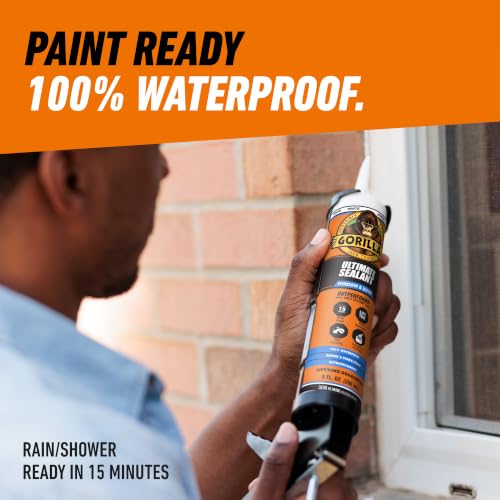 Gorilla Ultimate Sealant Window & Door Caulk, 9 oz Cartridge, White