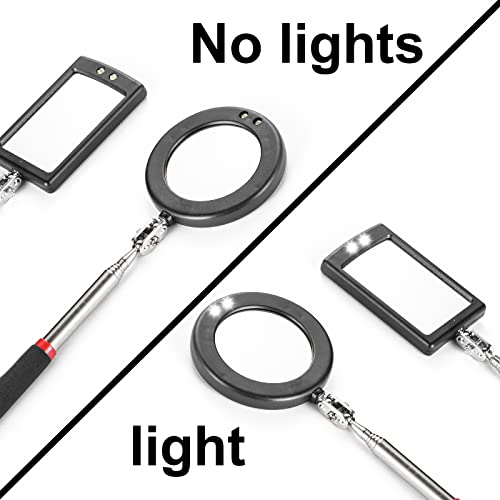 4PCS Telescoping Inspection Mirror LED Lighted Inspection Mirror