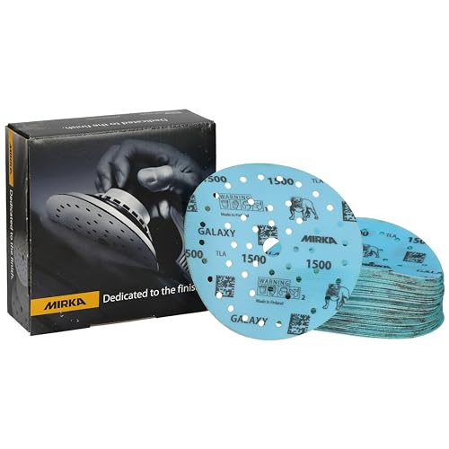 Mirka Galaxy Multifit 6 Inch Ceramic Discs, 1500 Grit, Hook & Loop, 50 Pack - size: Grit 1500