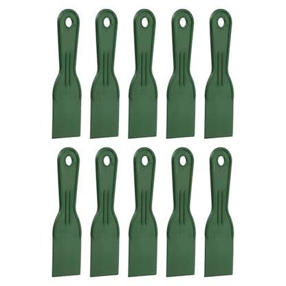 HARFINGTON 10pcs Putty Knife Scraper 2" Width Flexible Plastic Putty Knife Paint Scraper Tool for Taping Drywall Spreading Painting Wall Scratching Dark Green - color: Dark Green, size: 2"