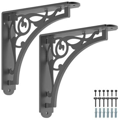 SELEWARE Heavy Duty Shelf Brackets 8" Decorative L Brackets, Classic A 2Pcs - style: Classic A-2 pack