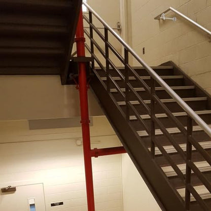 Stainless Steel Handrail Bracket Wall Adjustable,Extended Flat Stair Handrail Bracket,Adjustable Staircase Handrail Bracket,w/Base Flange Cover 2 Pcs