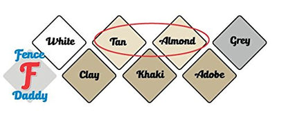 Vinyl Fence Post Repair Kit (Alternative to Replacement Vinyl Fence Panels, Posts and Parts) Almond Fence Daddy Repair Kit - color: Almond