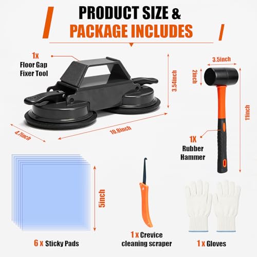 Floor Gap Fixer Tool with Suction Cup,Laminate Floor Gap Repair Kit