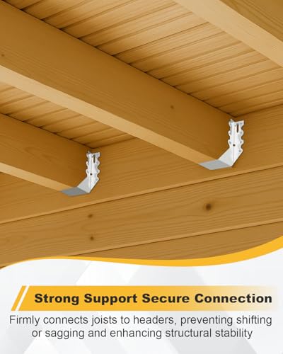 25 Pcs 2x6 Joist Hangers for Wood, 20 Gauge Galvanized Face Mount Joist Hangers, Heavy Duty Hurricane Ties for Rafters Roofs Decks Floors Ceilings - style: 2×6 25 Pack