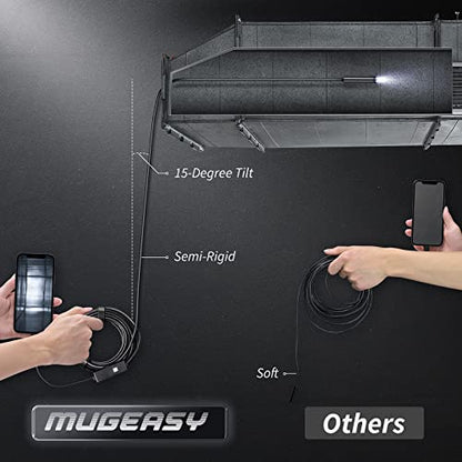 Endoscope Camera with Light, 1920P HD Borescope with 8 Lights (Single Lens)