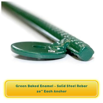 Eastern Jungle Gym Swing Set Anchors, 20” Solid Steel Rebar, Set of Two