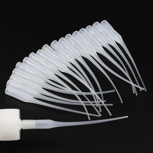 200pcs Glue Tips Plastic Glue Bottle Tips Glue Extender Precision Applicator for Hobby, Crafting, Lab Dispensing,Adhesive Dispensers