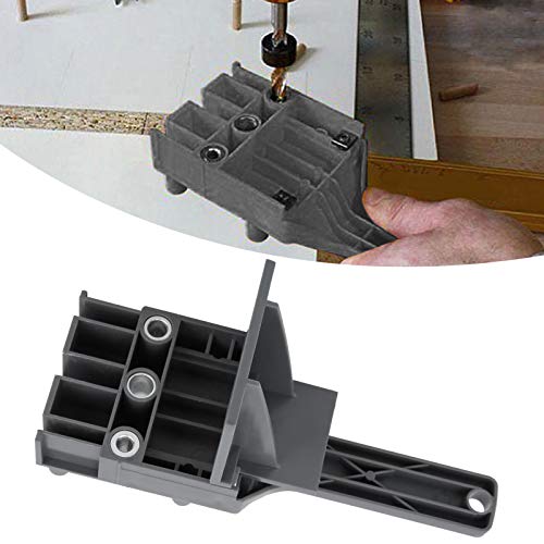 Joyzan Wood Doweling Hole Drill Guide, 6 8 10 mm Dowel Jig Kit Handheld - color: Grey