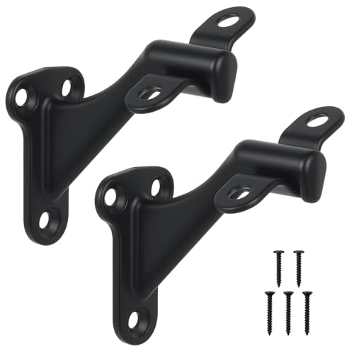 HOME MASTER HARDWARE Handrail Bracket for Stairs, Matte Black, 2 Pack - color: Black, size: 2 Pack