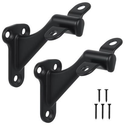 HOME MASTER HARDWARE Handrail Bracket for Stairs, Matte Black, 2 Pack - color: Black, size: 2 Pack