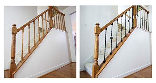 Adjustable Angle Connectors with Satin Black Shoes: 30 Connectors 15 Flat 15 Rake (for Installing 1/2” Metal Balusters) - size: 30 Connectors 15 Flat 15 Rake