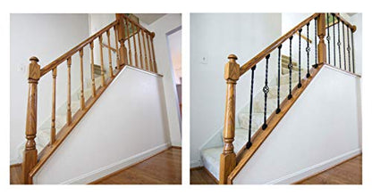 Adjustable Angle Connectors with Satin Black Shoes: 30 Connectors 15 Flat 15 Rake (for Installing 1/2” Metal Balusters) - size: 30 Connectors 15 Flat 15 Rake