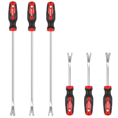 TOOLEAGUE 6Pcs Heavy Duty Trim Removal Tool Set - size: 3Pcs Short,3Pcs Long