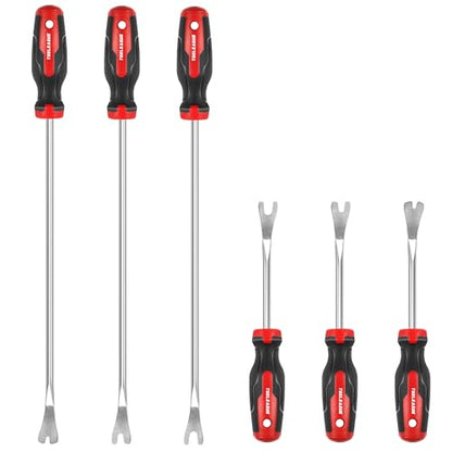 TOOLEAGUE 6Pcs Heavy Duty Trim Removal Tool Set - size: 3Pcs Short,3Pcs Long